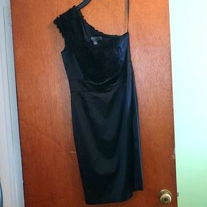 Donna Ricco NY one shoulder little black dress